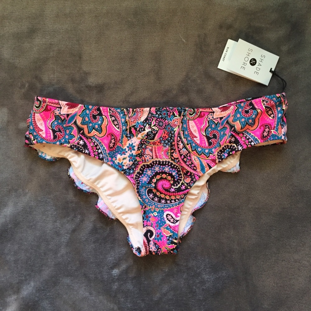 Shade & Shore Cheeky Ruffle Bikini Bottom